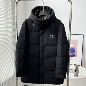 Archaeopteryx outdoor high-end hooded mid-length zipper down jacket for men